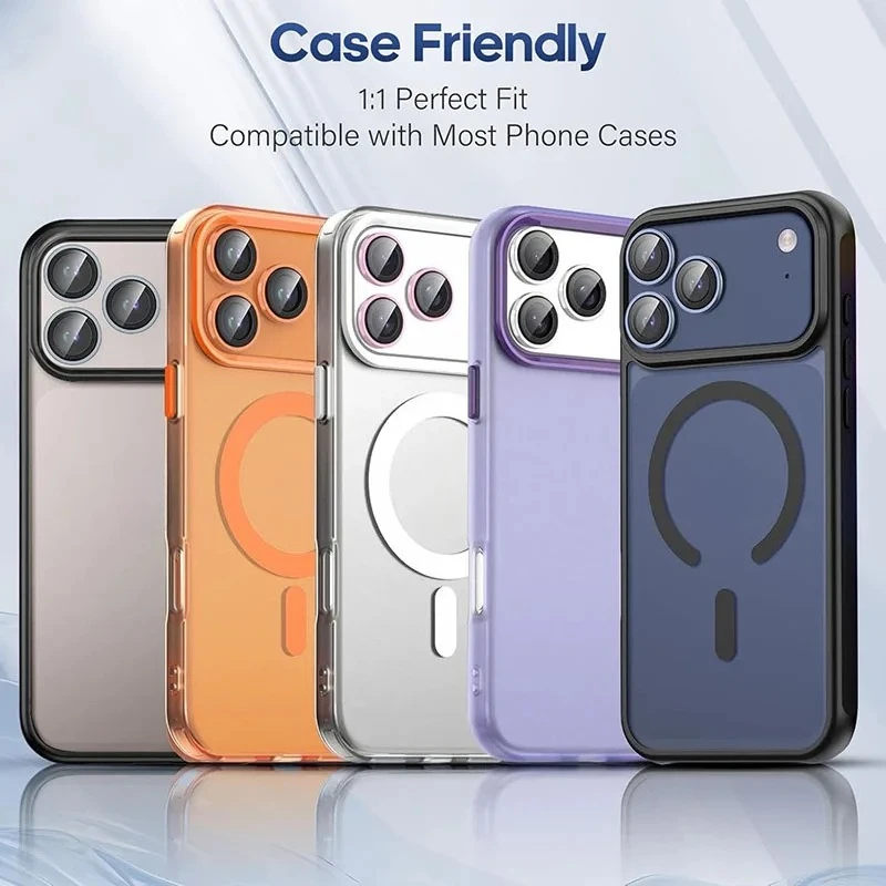 2-3 قطعة حلقة الظهر عدسة الزجاج المقسى ل أبل 17 برو غطاء الكاميرا غطاء معدني عدسة الكاميرا حامي آيفون 17 برو ماكس