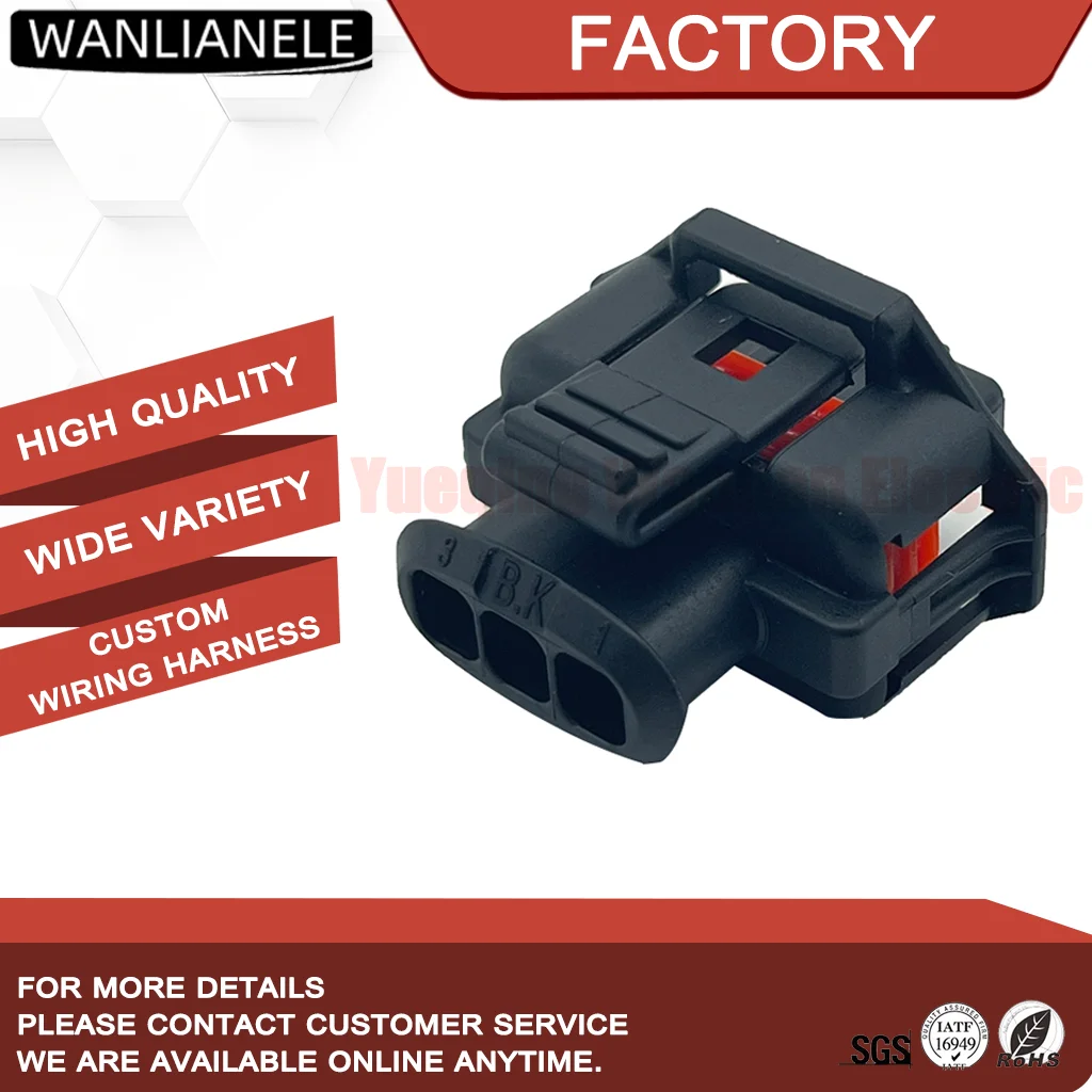 50 Sets 1928403968 3 Pin Female Connector Kompakt 2.8 Series Sealed Fit CMP Sensor Fuel Rail Pressure Sensor