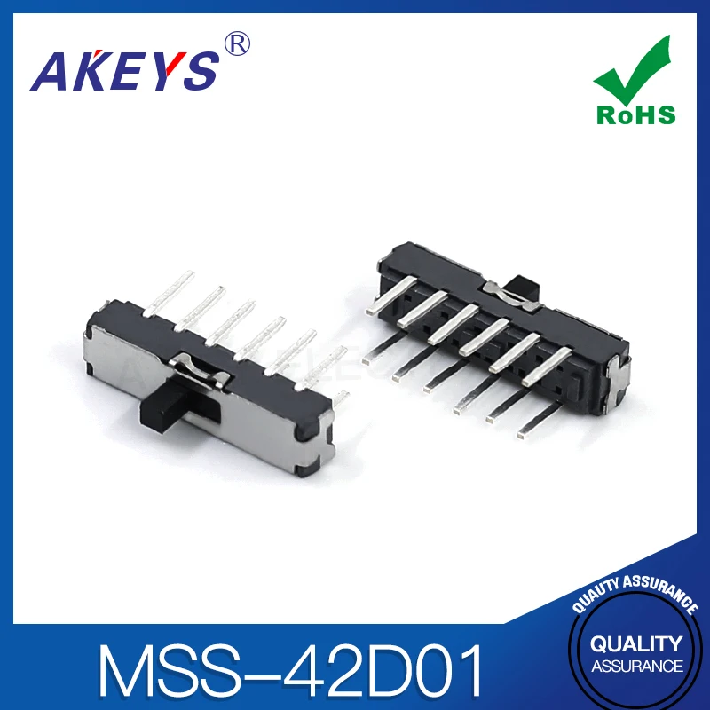 Mss-42d01 (4P2T) Mini double row 12 pin vertical plug straight toggle toy switch