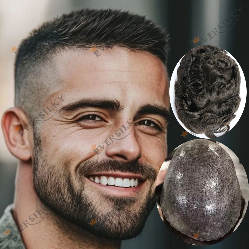 

Натуральная линия волос # 2 # Мужской парик-накладка из 100% натуральных волос, тонкий, сверхпрочный, микроплетение, цвет 1B65 (темно-коричневый с блондом), 1B50 (серо-черный)