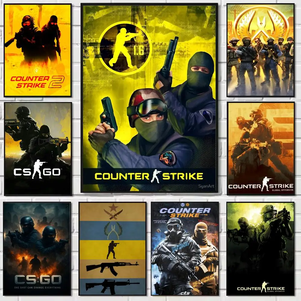 

Good Game C-CsGO Painting Calligraphy Modern Waterproof Wall Art Print For Home Living Room Bedroom Office Interior Decor