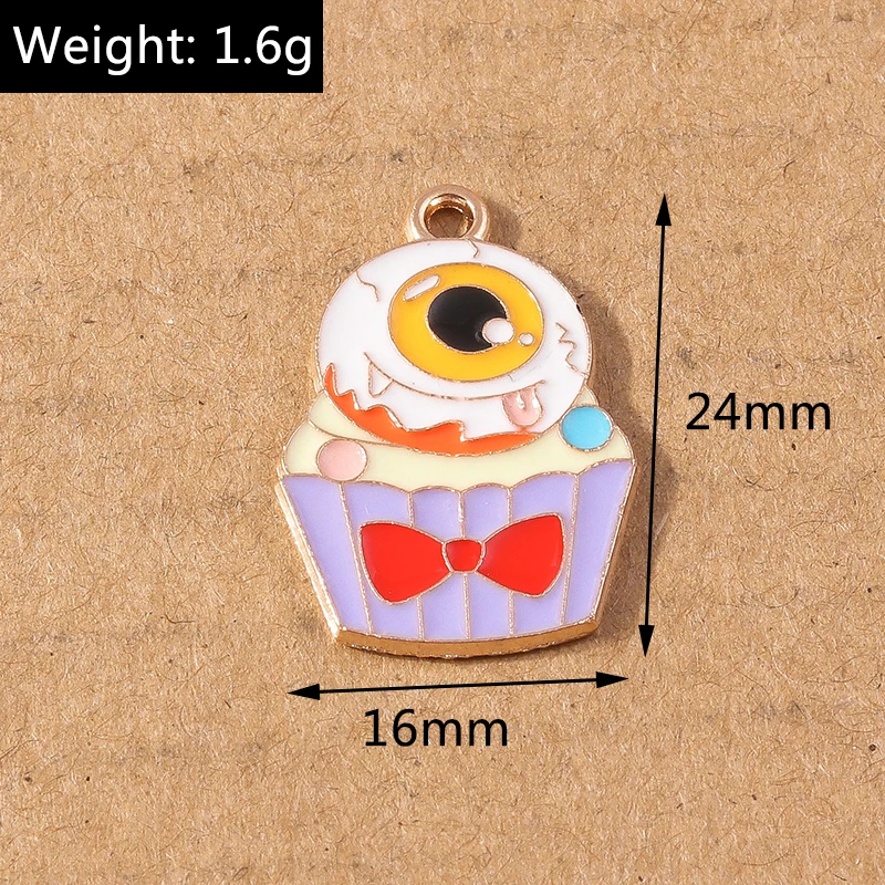 10 stücke Emaille Halloween Hexe Charms Anhänger für DIY Ohrring Armband Halskette hand gefertigten Schmuck Herstellung Zubehör liefert – Detail 15