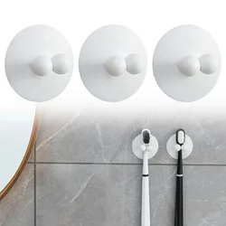 Wall Mounted Suction Cup Hooks 3 Pack No Drill Storage Racks Bathroom Accessories Toothbrush Holders Adhesive Organizers