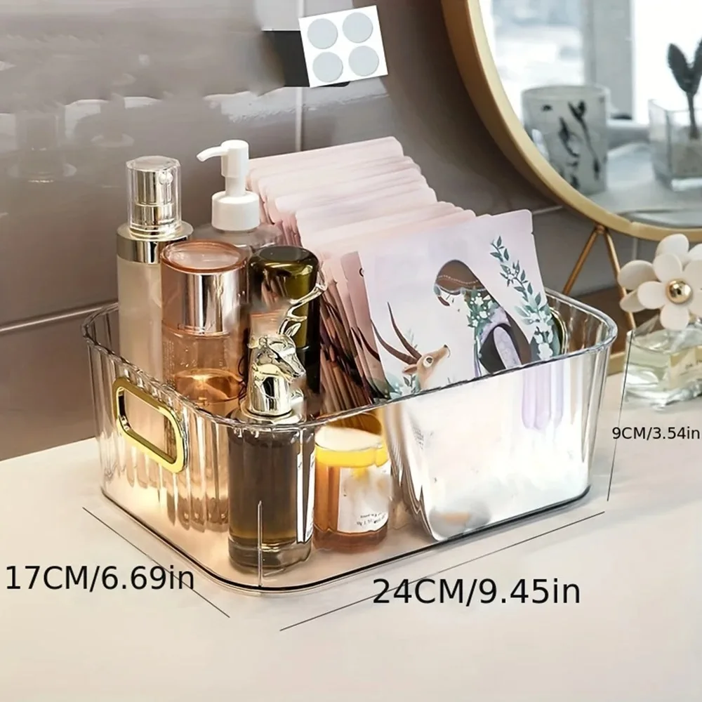1PCS Desk Storage Box Cover Scrub Facial Mask Box Storage Rack Sorting Basket Lipstick Desk Skin Care Cosmetics Box image 2