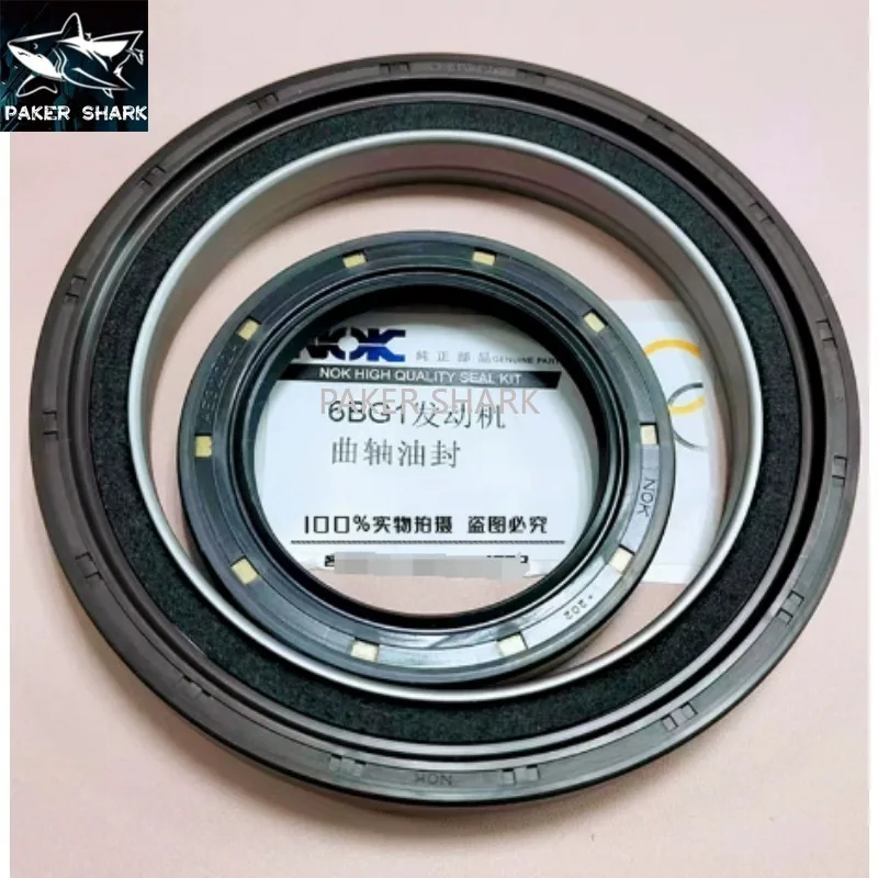 

For HITACHI ZAX200-6 Rear Crankshaft Seal Isuzu 6BG1 Engine Crankshaft Front Oil Seal Excavator