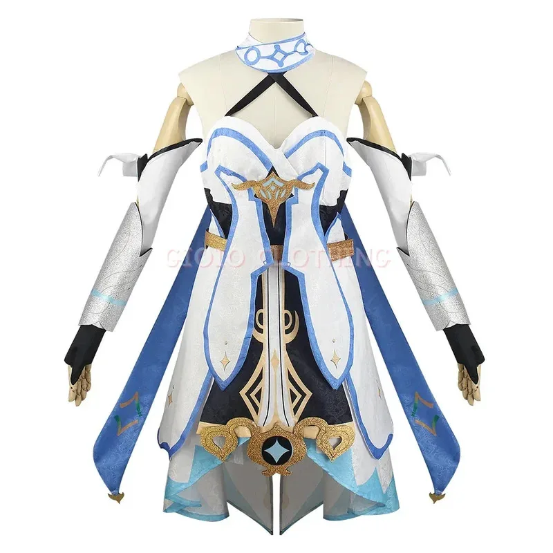 Genshin Impact Lumine Costume Cosplay Parrucca uniforme di carnevale per adulti Anime Costumi per feste di Halloween Gioco per donne in maschera