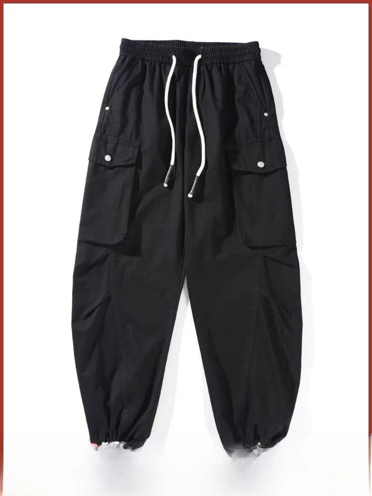 

American Casual Sle! 00% Cotton Waed! Men's Work All-Match Workwear Large ket Knife Casual Trousers