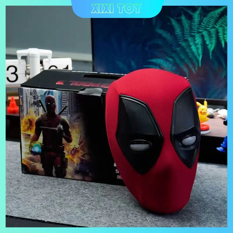 

New Deadpool 3 Cosplay Mask Remote Control Headgear Lighting And Music Deadpool Face Shell Halloween Party Masquerade Props