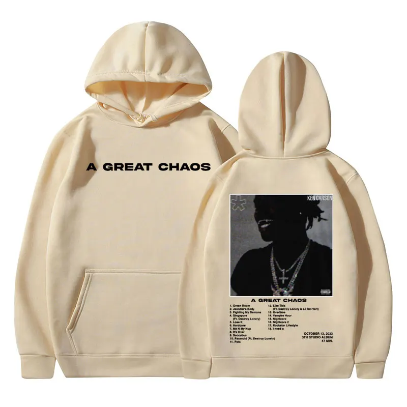 Rapper Ken Carson A Great Chaos Hoodie Men Women Streetwear