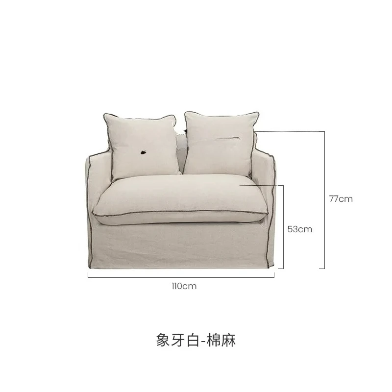 sofa 1.5 person French Nordic living room small apartment removable and washable home accessories