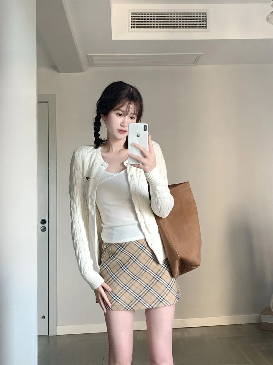 

Вязаный кардиган Callmeear с вышивкой для женщин, весна-осень, верхняя одежда, стиль для студенток, длинный рукав, стандартный крой