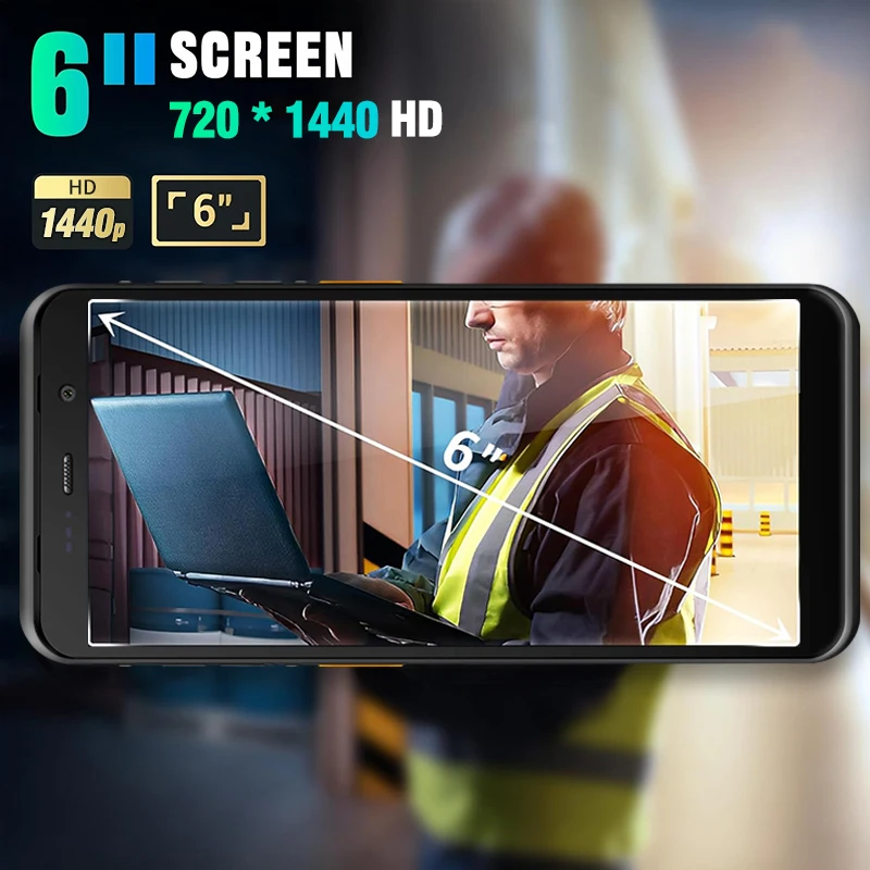 2025 Android Barcode Scanner 5000mAh Handheld Rugged Android 14 PDA  4G Wi-Fi Data RFID Inventory 1D2D/QR Inventory Scanner TC60