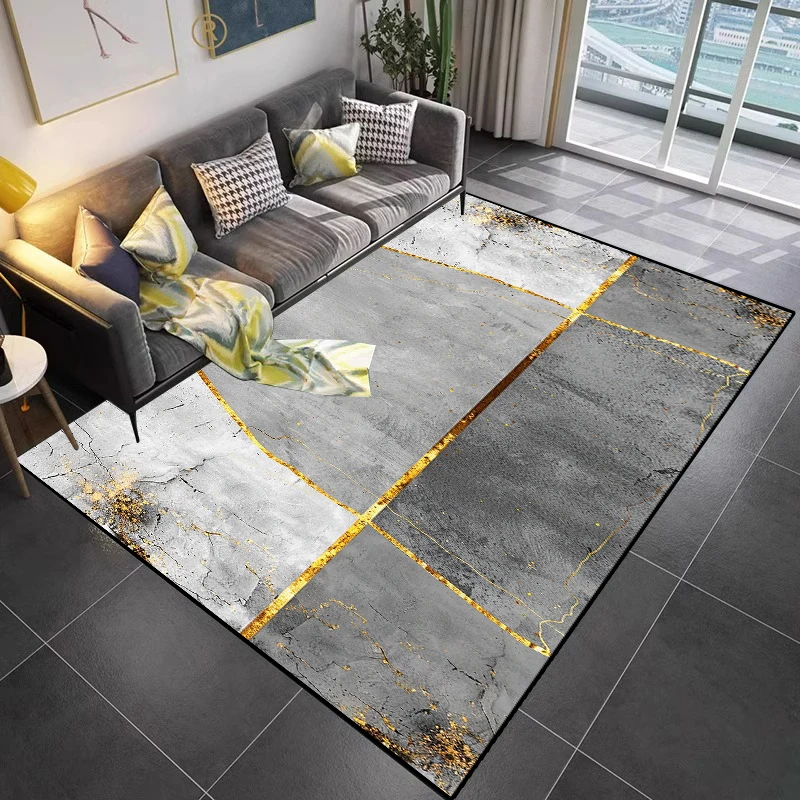 Light Luxury Living Room Carpet Marble Bedroom Bedside Large Soft Floor Mat Home Cloakroom Coffee Table Washable Rug Ковер Tapis