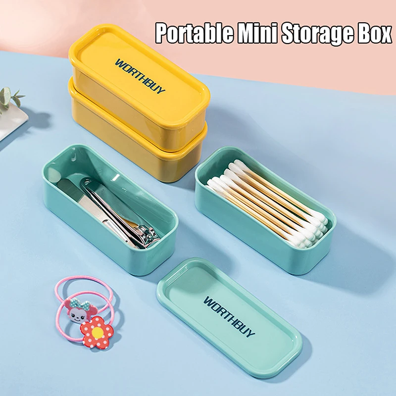 

Travel-friendly Dust-proof Container for Jewelry and Personal Hygiene Items; Cotton Swab and Floss Organizer.