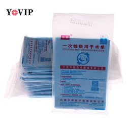 40pc/Bag 60*6cm Disposable Surgical Drapes Surgical Sheet Blue Surgical Towel Non-woven Sterile Hole Sheet