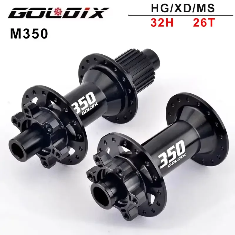 GOLDIX M350 32H Ratchet 26T BOOST MTB Hub for XD HG MS  Light Bicycle Hub Sealed Bearing 6-bolt Disc Brake J-Bend 32 Holes