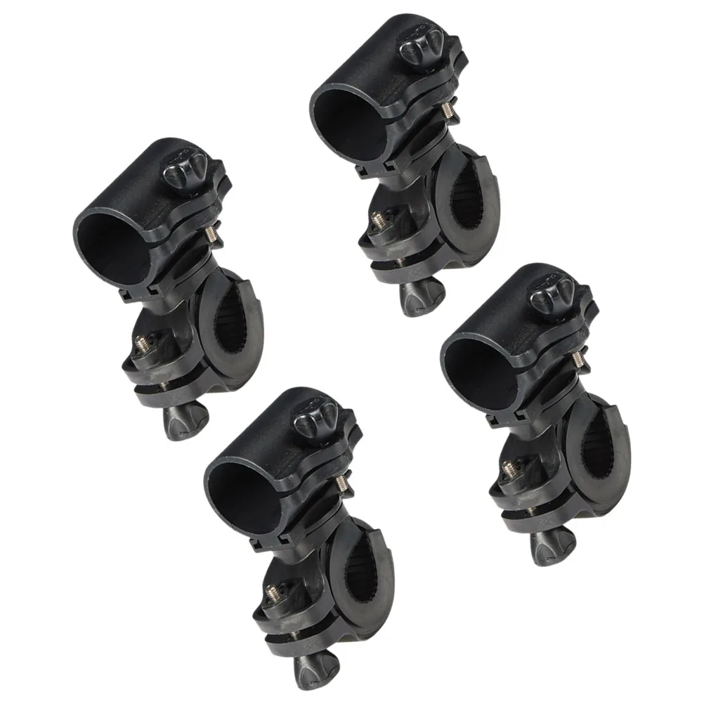 

4Pcs Bicycle Light Stand Handlebar Clip Universal Flashlight Mount Abs Durable Adjustable Suitable Mountain Biking City Cycling