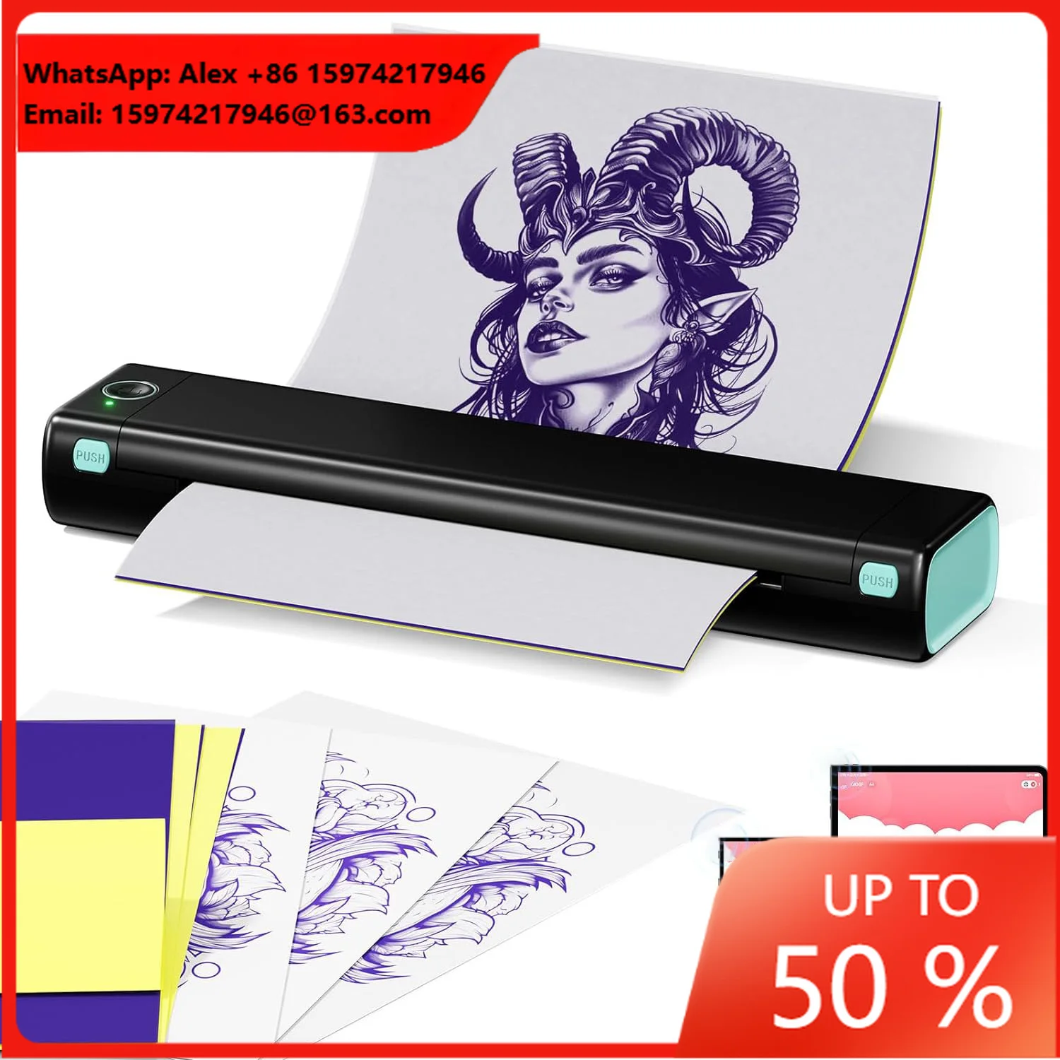 Phomemo M08F Wireless A4 Thermal Copier Tattoo Stencil Printer Tattoo Transfer Machine For Tattoo Studio And Artist