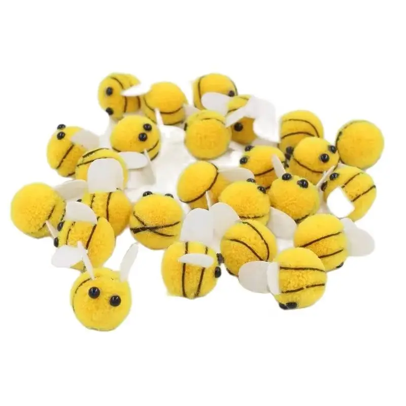 

10 шт., плюшевые шарики в виде пчелы