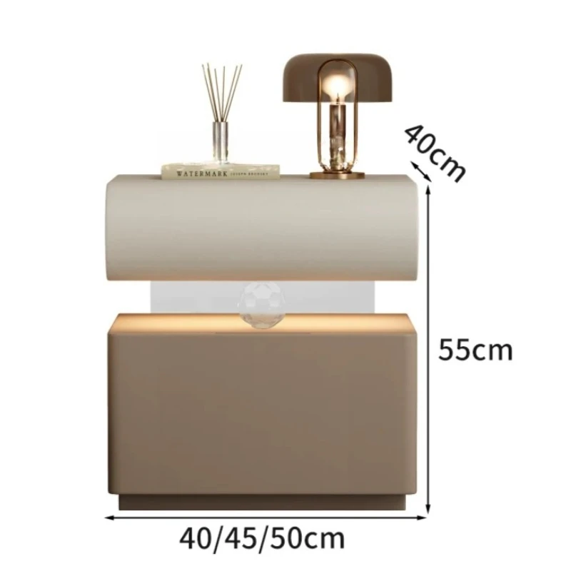 Safes Secret Night Stand Table Lit Solid Wood Bedside Tables Smart Modern Muebles Para Dormitorio Home Decoration Luxury