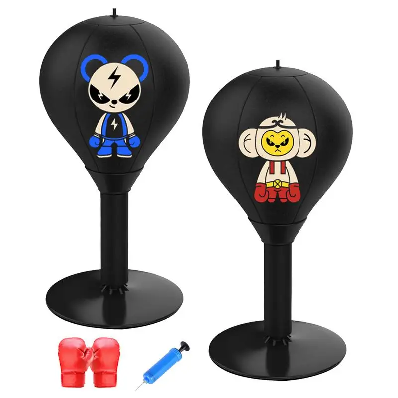 

Standing Heavy Bag Cartoon Pattern Boxing Inflatable Reaction Ball Boxing Gear Punching Bag With Suction Cup Sports Trainer