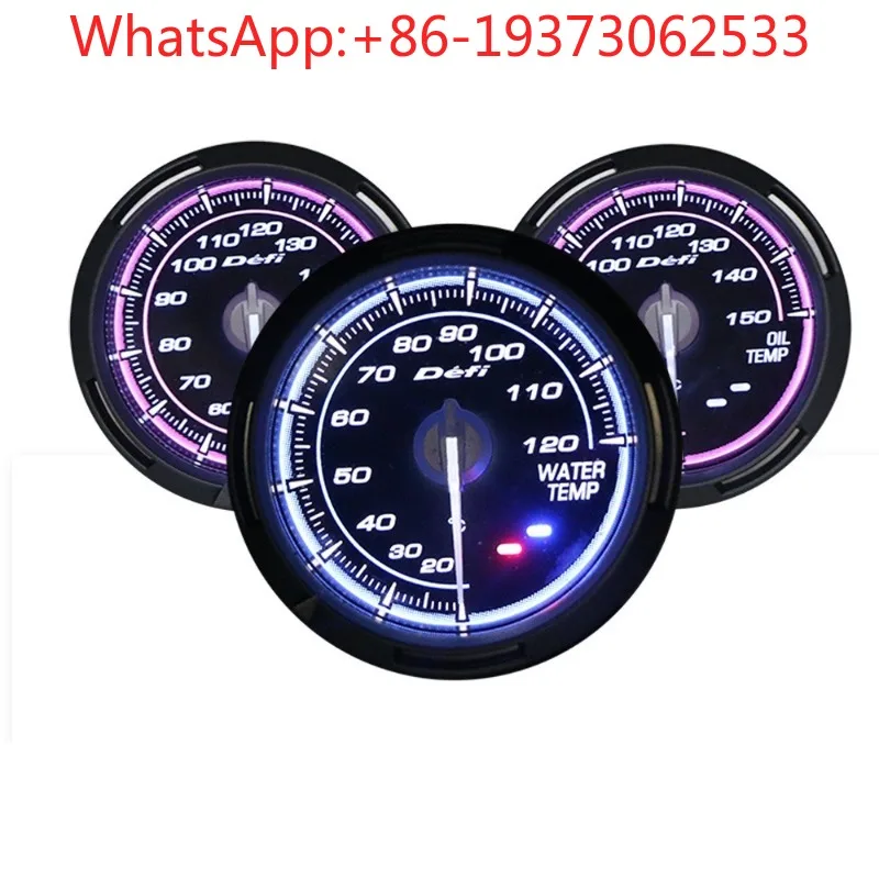C2 Car Modification Instrument Blue Pink Light, Water Temperature Oil Pressure Speed Oil Temperature Turbo Racing Meter view 3
