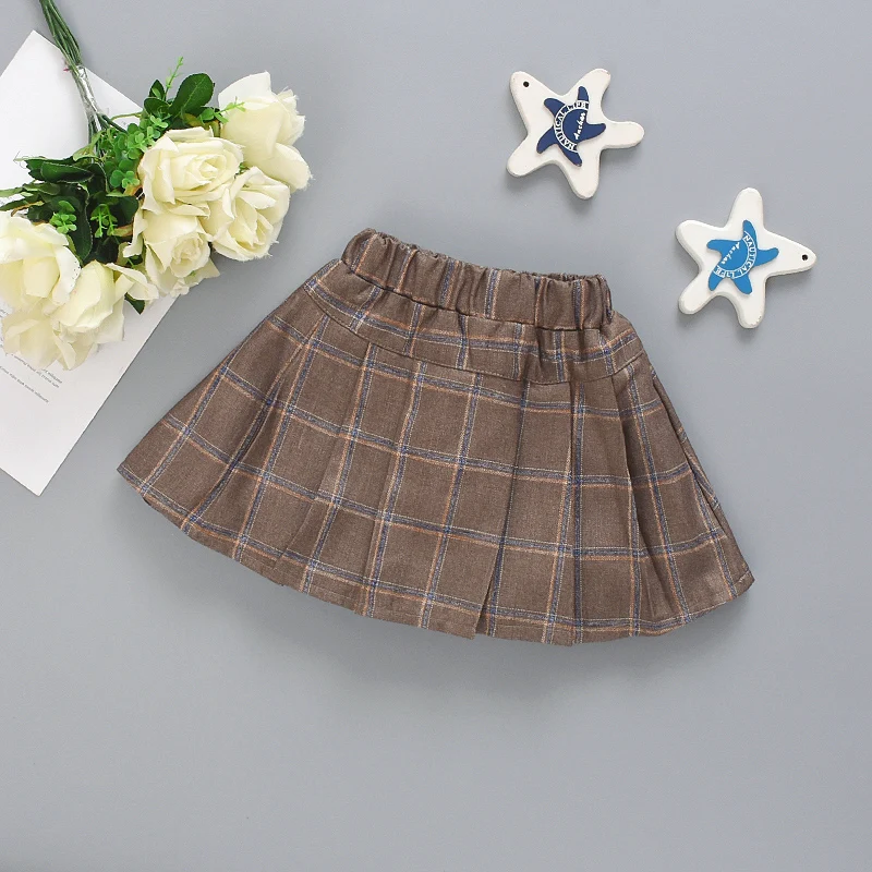 Type Summer Pleated Skirt Plaid Pattern Campus Style Straight Skirt Sweet Princess Skirt Simple Casual Everything With Korean