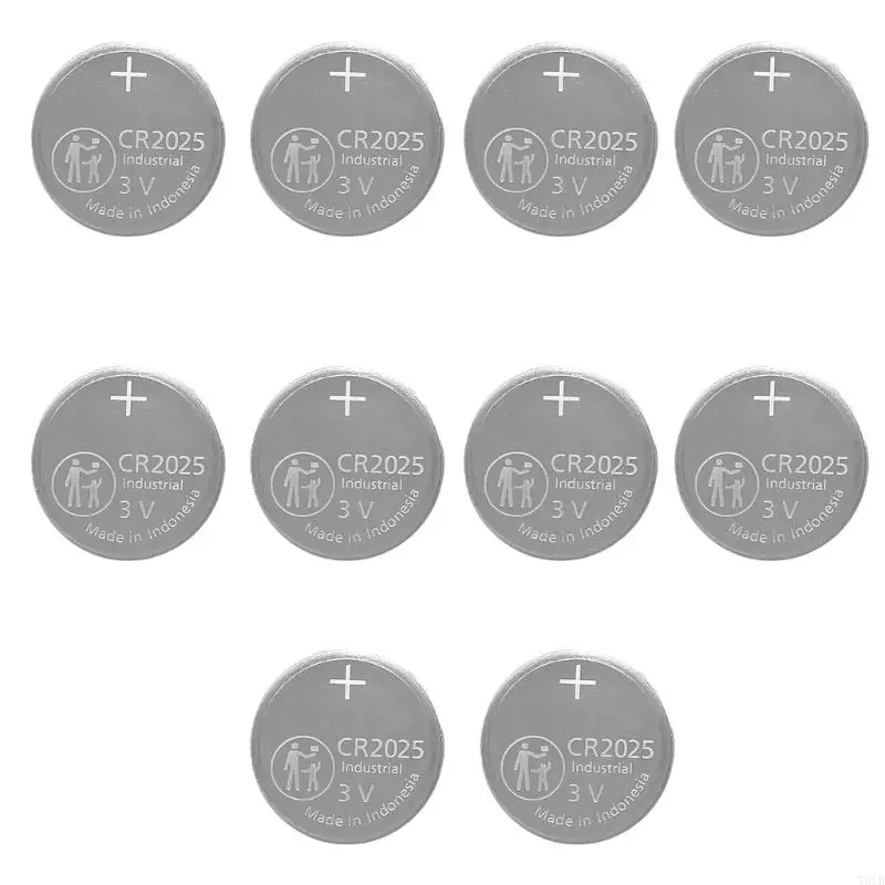 

T3LB 165mAh CR2025 Coin Cells Batteries 3V Lithium Button Battery For Computer Motherboard Calculator Watch Remote Key 10Pack