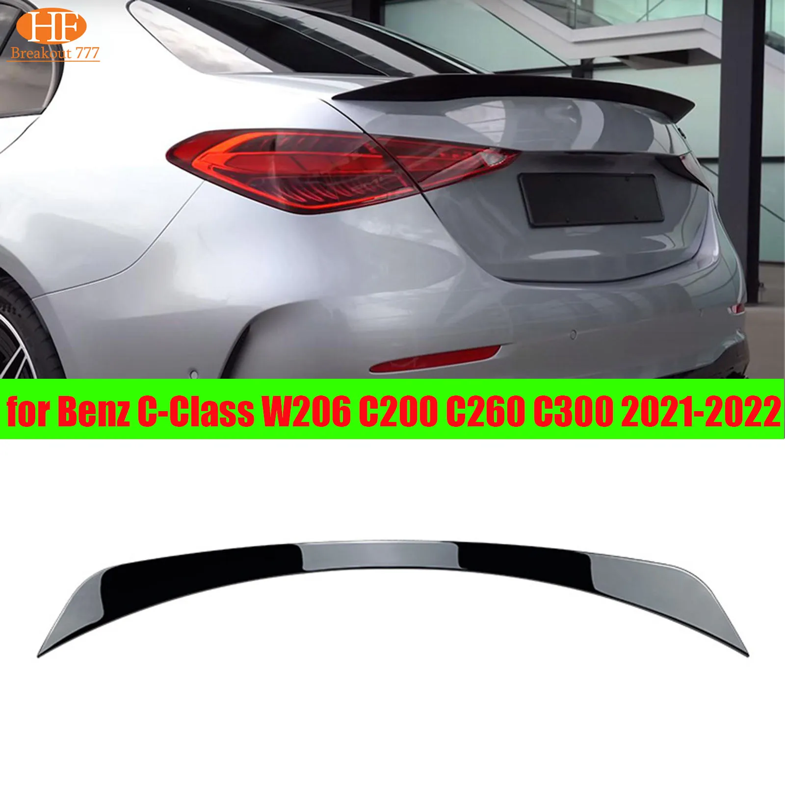 

Car Tail Top Wind Spoilers Wings For Mercedes Benz C-Class W206 C200 C260 C300 2021-2022 Rear Trunk Roof Sport Spoiler Wing