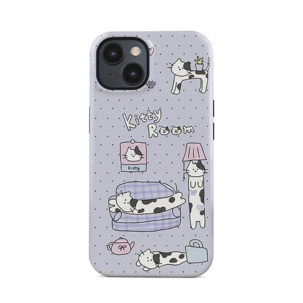 

Ежедневный чехол Purple Cat для IPHONE 17 16 15PRO MAX 14 13 12 11, акриловый ТПУ, два в одном, магнитные чехлы для телефонов
