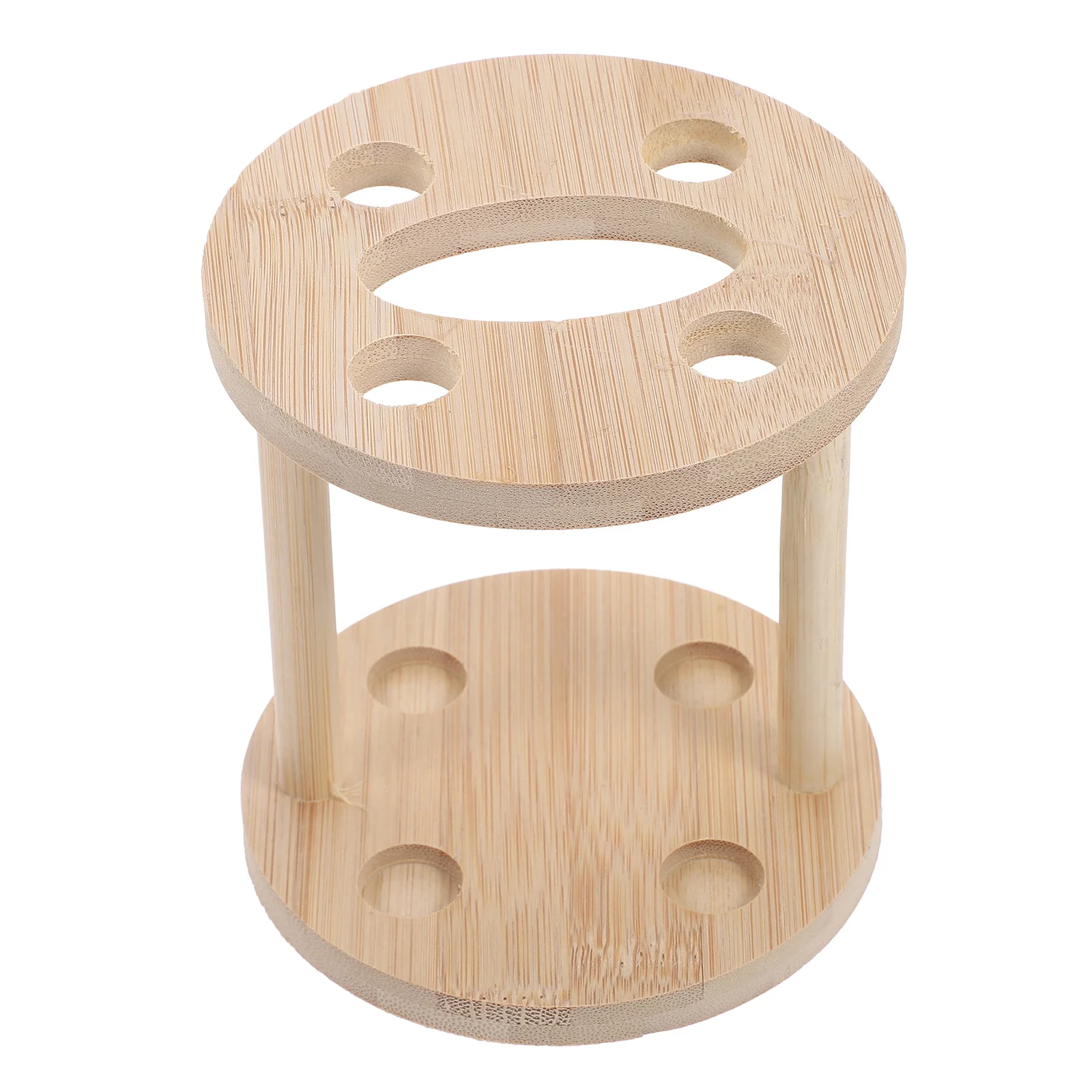 

Bamboo Toothbrush Holder Stand Organizer Bathroom Countertop Multi-Hole Storage Rack Desktop Pen Holder Bamboo Toothbrush Stand