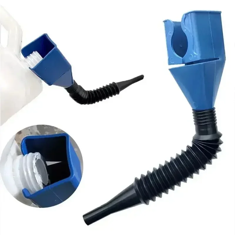 

1PC Foldable Car Motorcycle Refueling Gasoline Engine Oil Funnel Filter Transfer Tool Plastic Snap Spill-Free