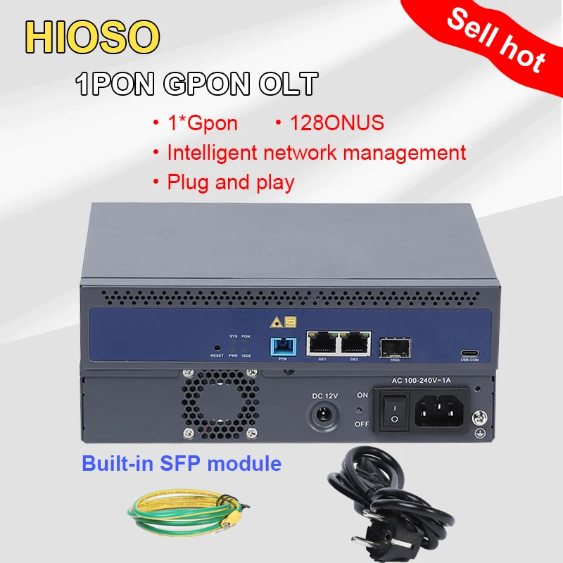 

1 PON MINI GPON OLT 1:128 Compatibile XPON ONU SNMP 1PORT FTTH Mini Telnet CLI WEB manage function Single Port OLT