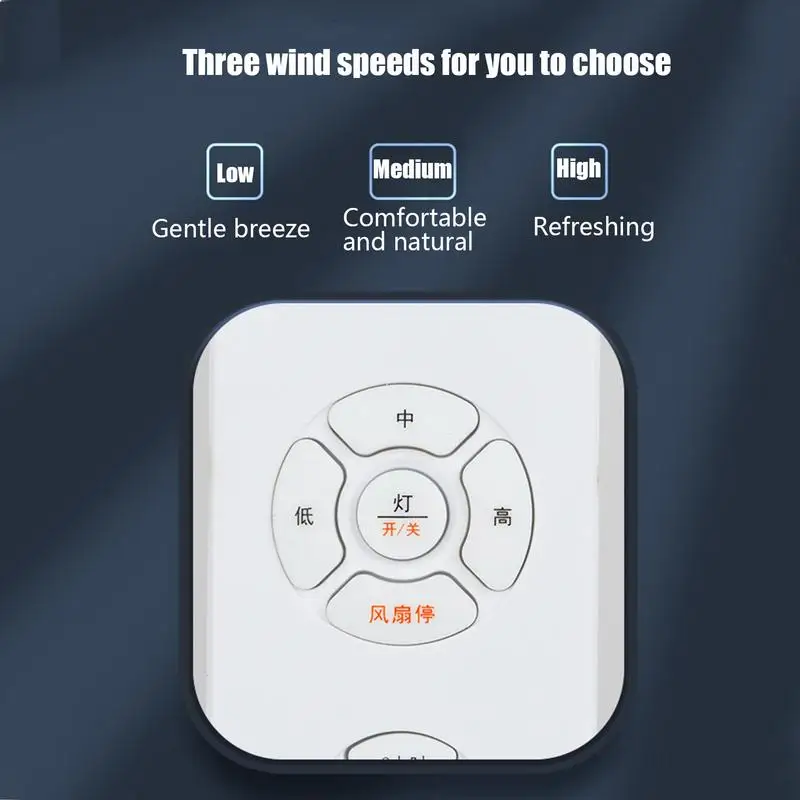 Zdalne sterowanie wentylatorem sufitowym Zestaw zdalnego sterowania lampą wentylatora sufitowego Regulowany nadajnik prędkości wiatru 3-biegowy sterownik wentylatora Timer