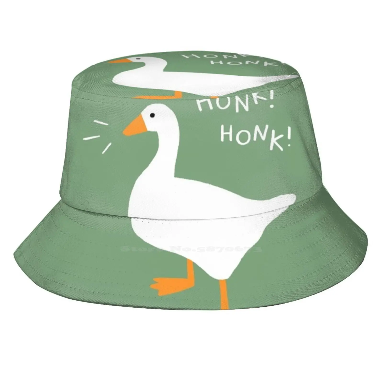 Honk Honk Goose Foldable Panama Bucket Hat Cap Honk Bird Duck Untitled Goose Game Fan Art Quack Simple Animal Game Art Switch