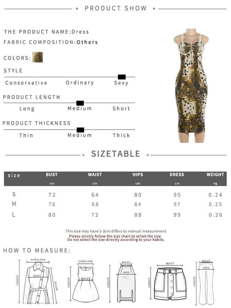 Weird Puss Leopardenmuster Sling-Kleid für Damen, tief ausgeschnittenes, rückenfreies, ärmelloses, hoch tailliertes, figurbetontes Kleid mit Pfirsichhüft-Design im Street-Wild-Stil – Detail 1