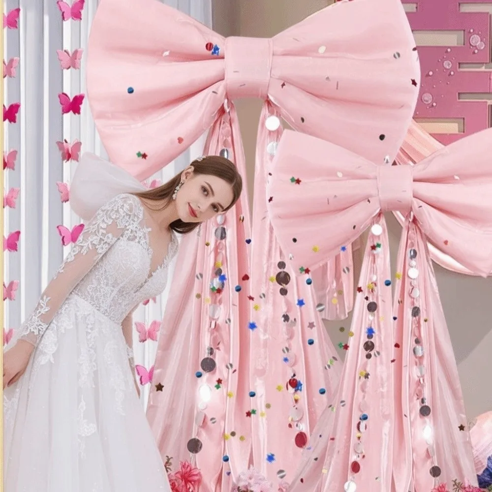 

Лук 50x38 см, гигантский бант, настенный фон, полоска для дрейфа, 3 метра, винно-красный бант B, настенный декор, большой бархатный гигантский размер