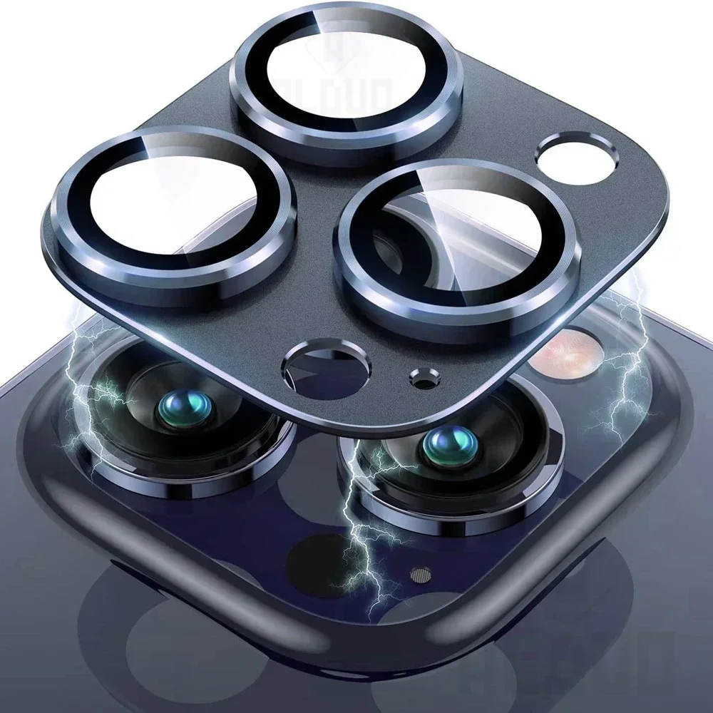 Full Cover Camera Protector for iPhone 15 Ultra 15 Pro Max Plus Lens Protective Metal + Tempered Glass Cap on iPhone15Pro 2023