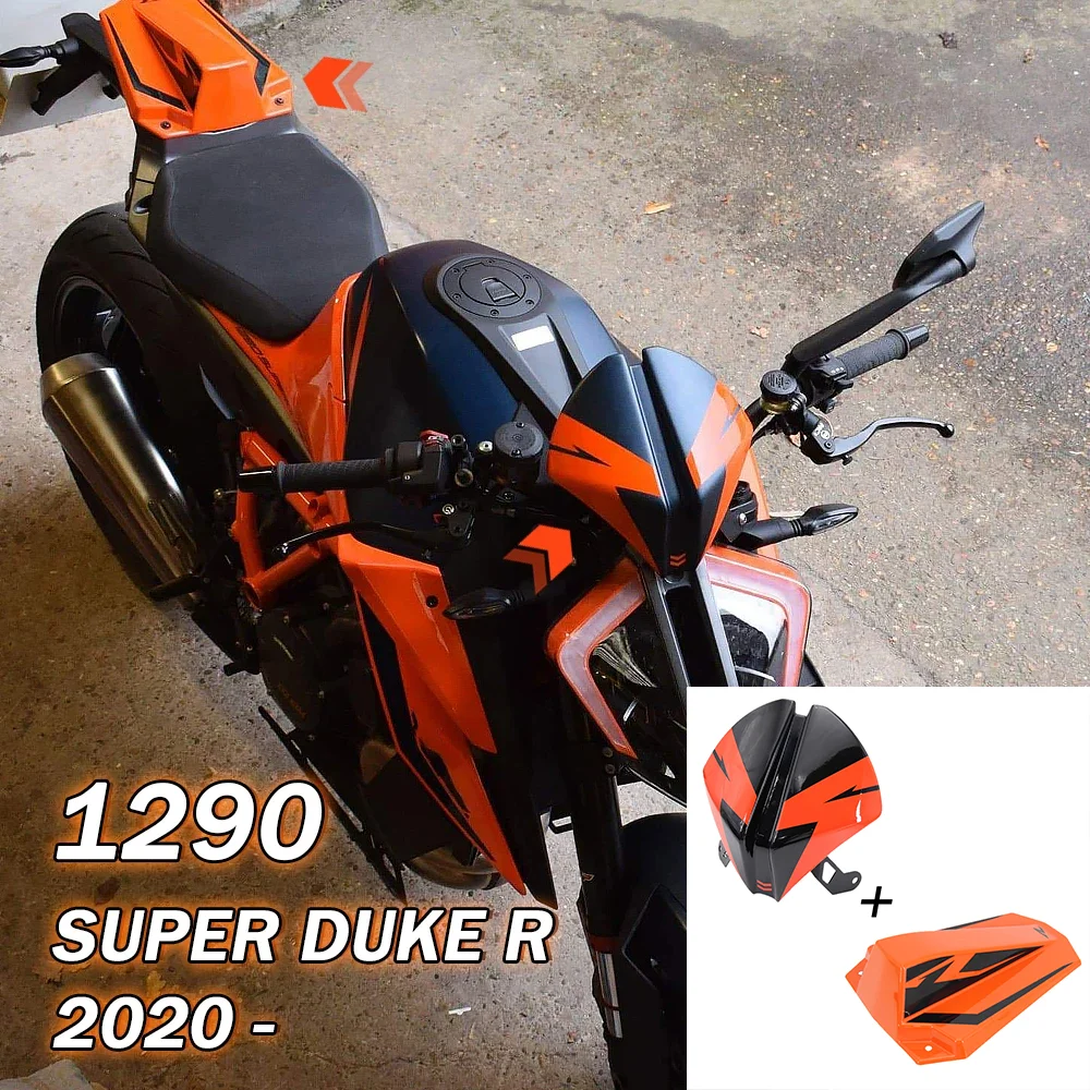 

Motorcycle Rear Passenger Solo Seat Cowl Cover / Windshield Windscreen Airflow Wind Deflector For 1290 Super Duke R 2020 2021