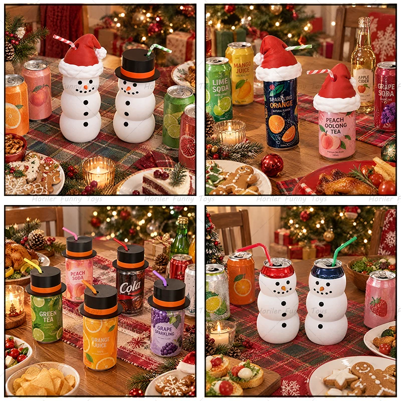 12oz/16oz Beverage Can Cooler Universal Beer Bottle Holder Xmas Snowman Halloween Ghost Outdoor Beverage Cup Protector