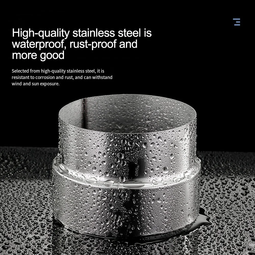 Schoorsteenpijpreductiemiddel Roestvrijstalen kachelpijpcomponent voor het verminderen van een diameter van 120 mm tot 50 mm in ventilatorsystemen