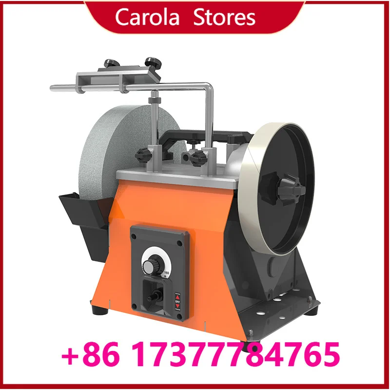 Knife Sharpener Bench Grinder Dual Purpose Metal Grinder with Leather Abrasive Belt for Cutting Tool Edge Finishing