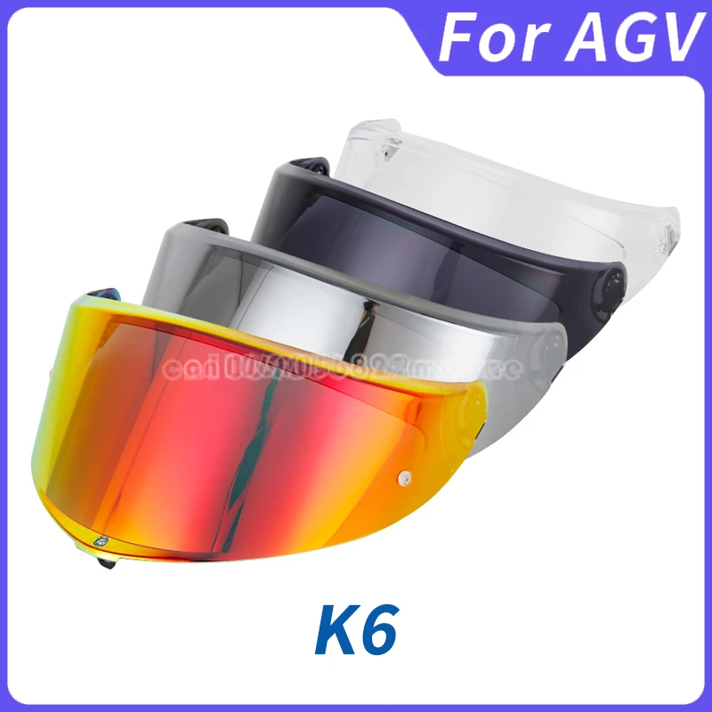 Helmet Visor For AGV K6 Motorcycle Helmets Night Vision Visor Lens For AGV K6 Motorbike Helmet Discoloration Lens