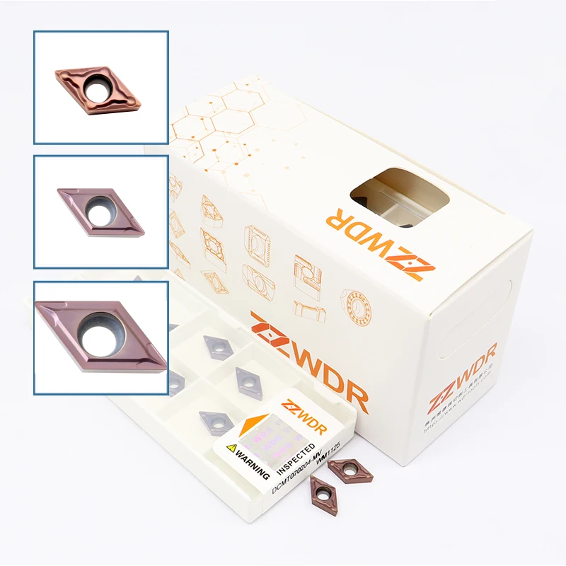Ferramenta de Torneamento Interno Carbide Blade Cortador de Torno Cnc para Aço Inoxidável Dcmt Dcmt 070204 Dcmt11t304 Dcmt 1125 Dcmt308