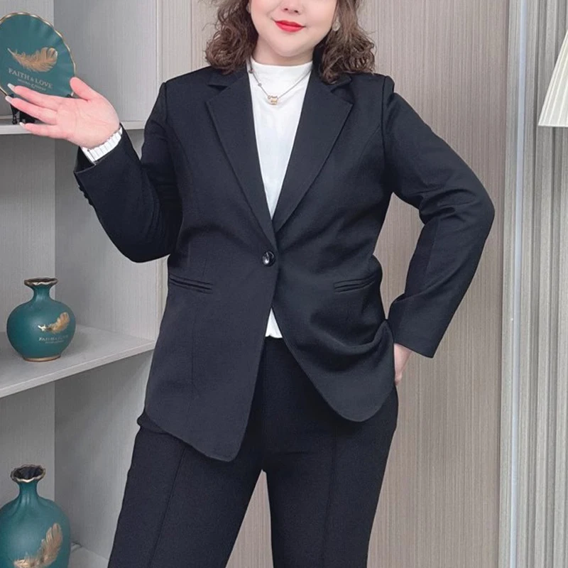 

Женский пиджак больших размеров, приталенный профессиональный костюм для похудения, пальто, элегантная и стильная офисная одежда на весну/осень