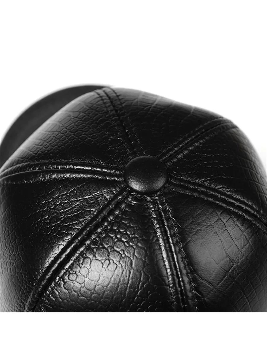 Crocodile pattern first layer sheepskin baseball leather hats