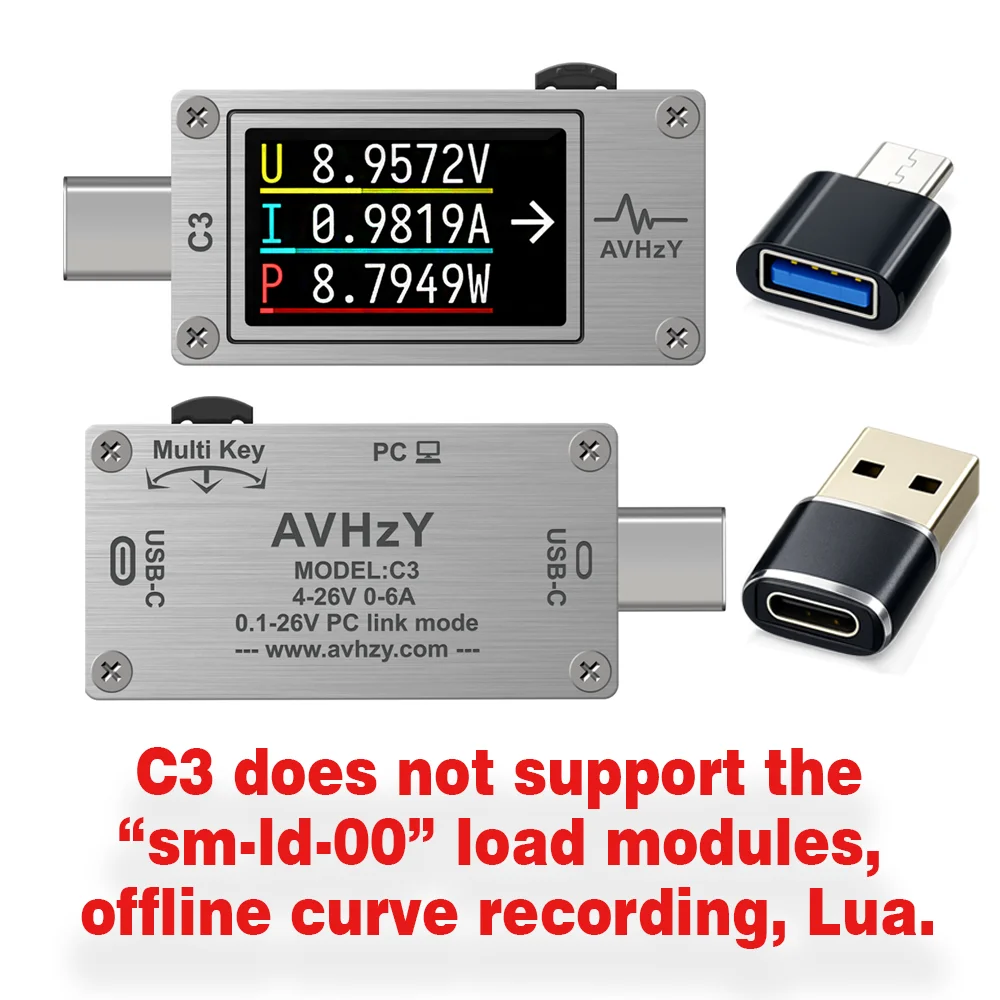 AVH2Y CT-3 USBテスター AVHzY CT-3 レビュー、USB充電器やモバイルバッテリーの測定デバイス