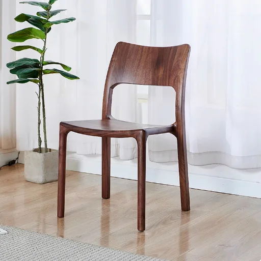 Walnut, Schuck, Chair, Modern, Minimalist, Dining Chair, Household