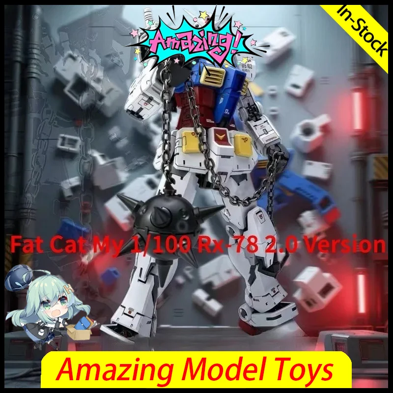 

Ko Fat Cat Model Rg 2.0 AZU Action Figure 1/100 Scale RX78 Assembly Model Kit Two Airplane Accessory Package Action Toys Gifts