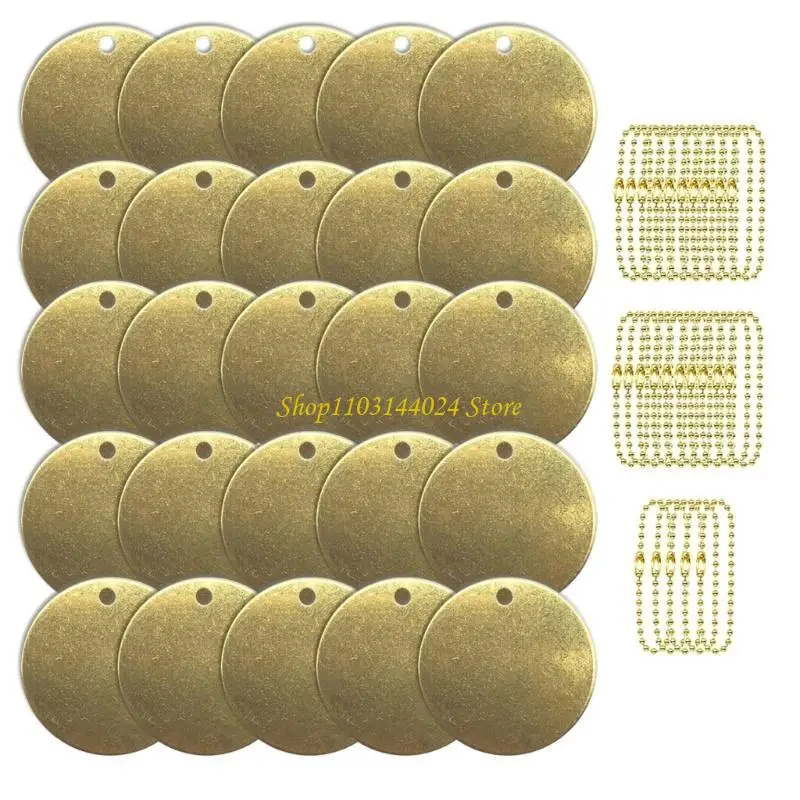 N5KE Stable Stamping Blanks Brass Disc for Artistic Jewelry Making and Crafting